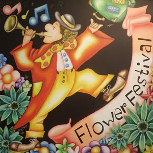 チョークアート Flower Festival
